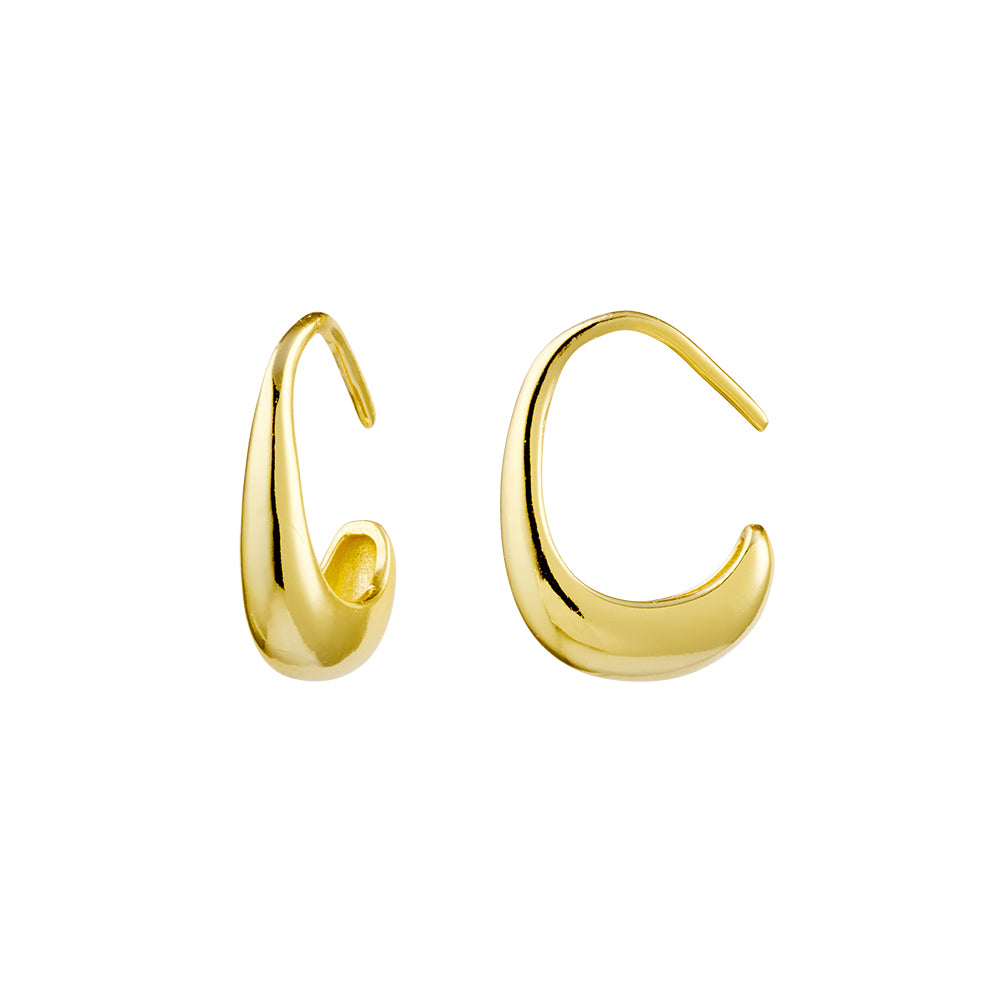 Remy C Shape Earrings Gold