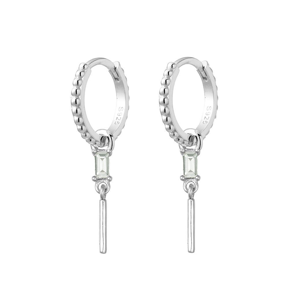 Ottilie Huggie Earrings Silver