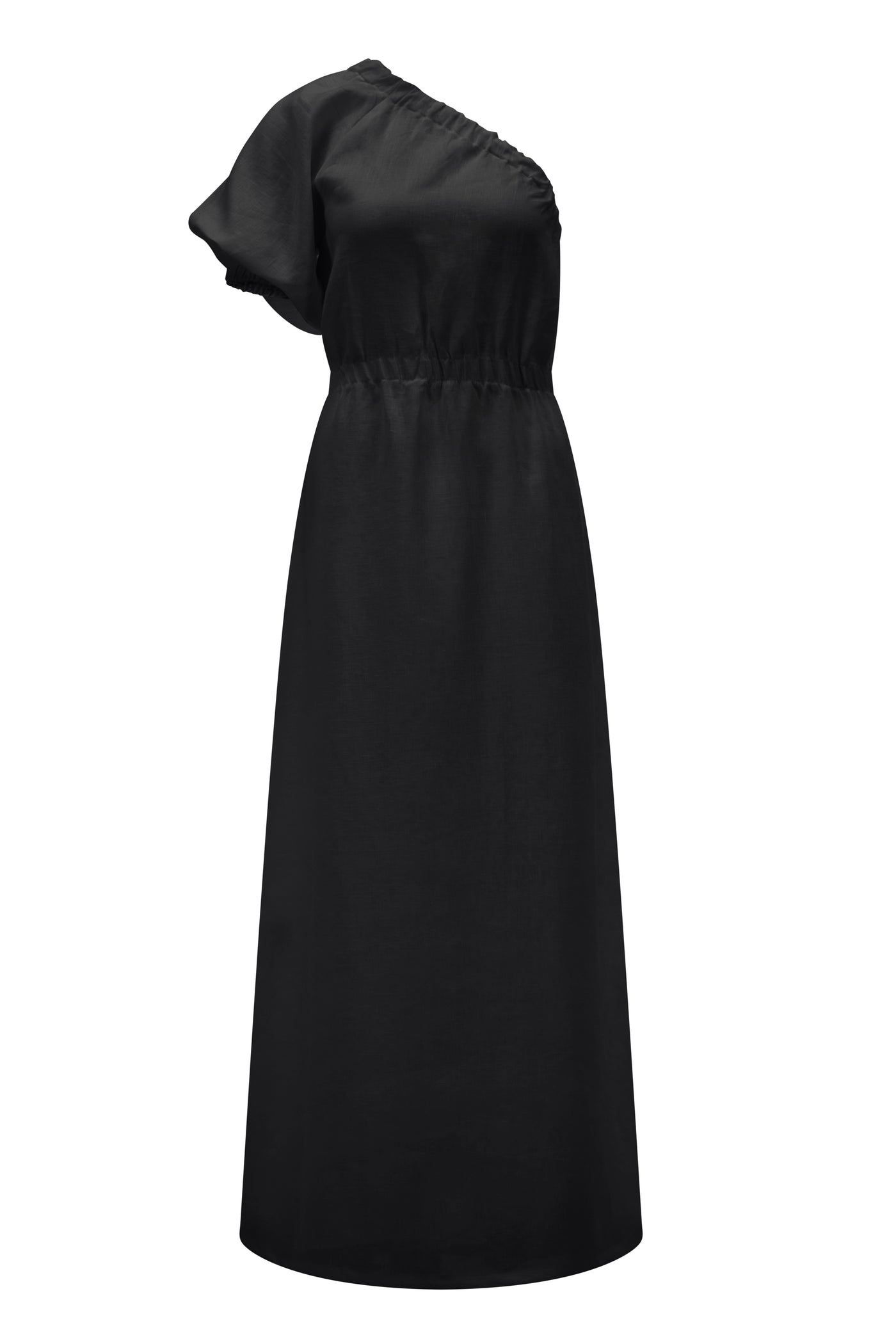 Scilla Linen Maxi Dress Black