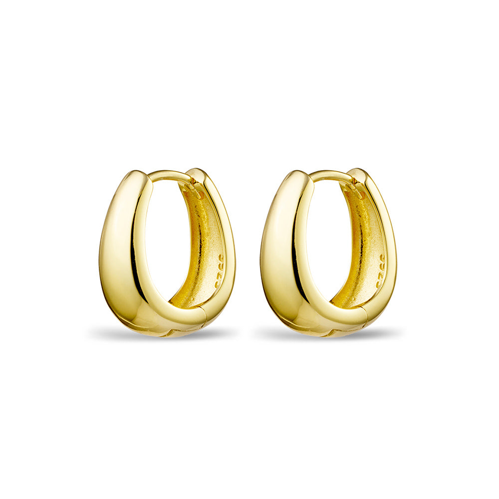 Eilse Chunky Mini Hoop Earrings Gold