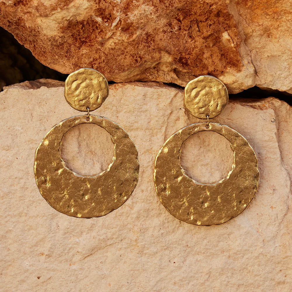 Elba Earrings Gold by Agapee Paris