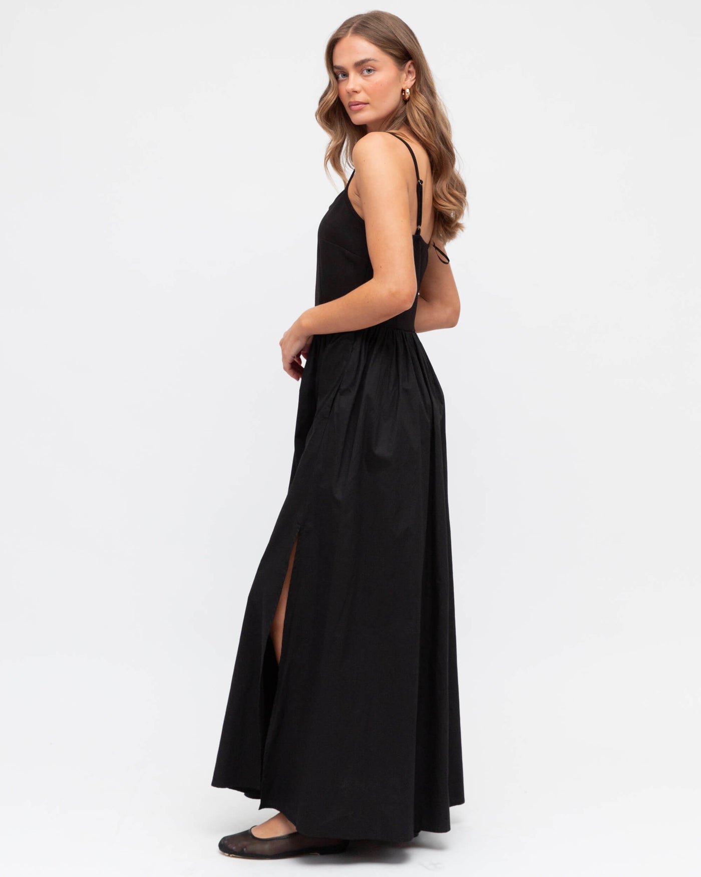 Seraphine Cotton V Waist Maxi Dress