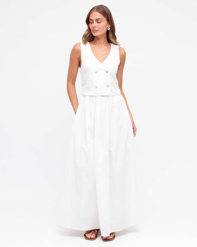 Manon Cotton Button Front Maxi Dress