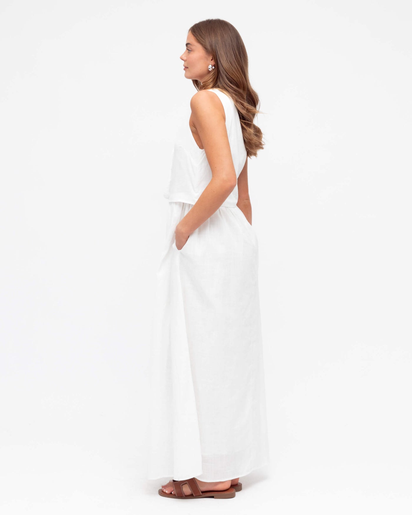 Manon Cotton Button Front Maxi Dress