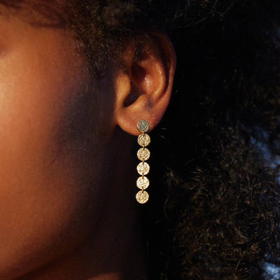 Azélia Earrings Gold by Agapee Paris