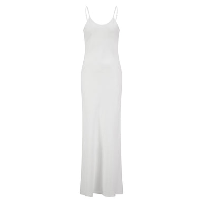 Deia Linen Slip Dress - White
